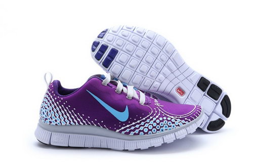Nike Free Run 5.0 V4 Womens Shoes Purple Silver Blue Online